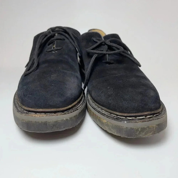 Heschung Suede Black Low Top Oxford Lace Up Shoes - Picture 2 of 14